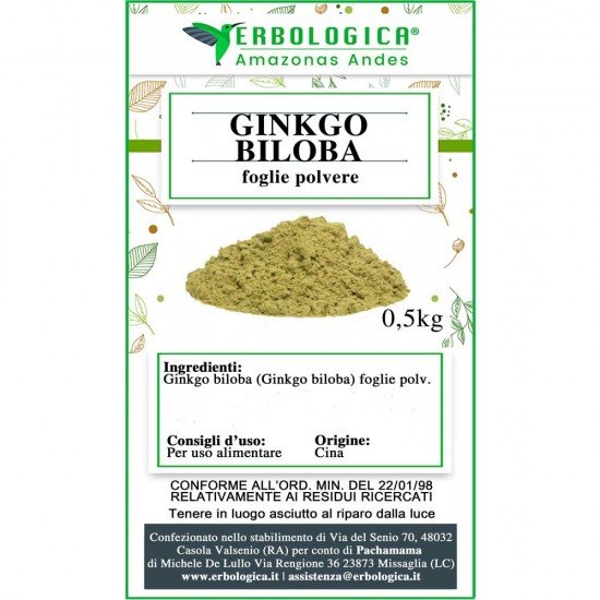 Ginkgo biloba in polvere 500 grammi Ginkgo biloba in polvere 500 grammi