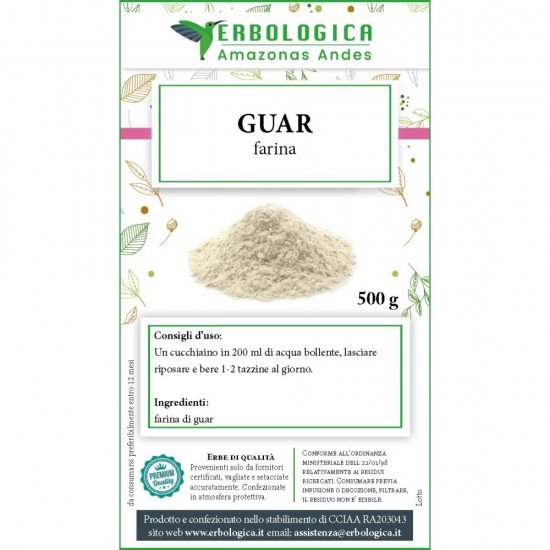 Guar semi polvere 500 grammi Guar semi polvere 500 grammi