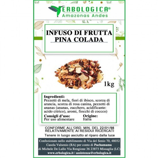 Infuso di frutta pina colada 500 grammi Infuso di frutta pina colada 500 grammi
