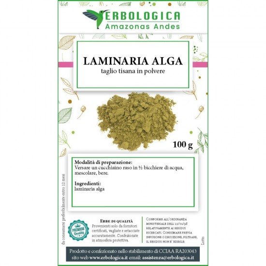 Laminaria alga in polvere 100 grammi Laminaria alga in polvere 100 grammi