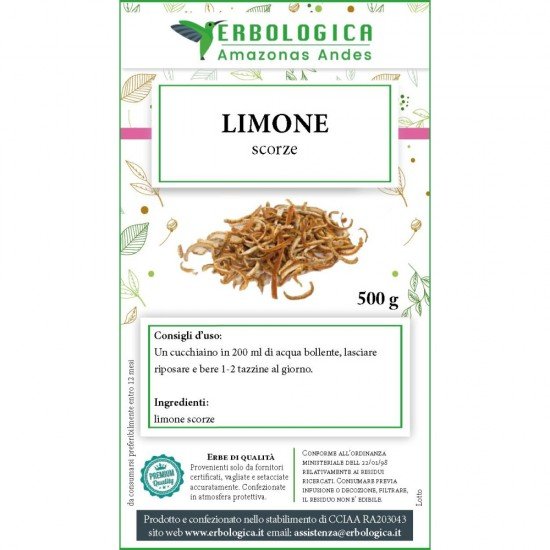 Limone scorze taglio tisana 500 grammi Limone scorze taglio tisana 500 grammi
