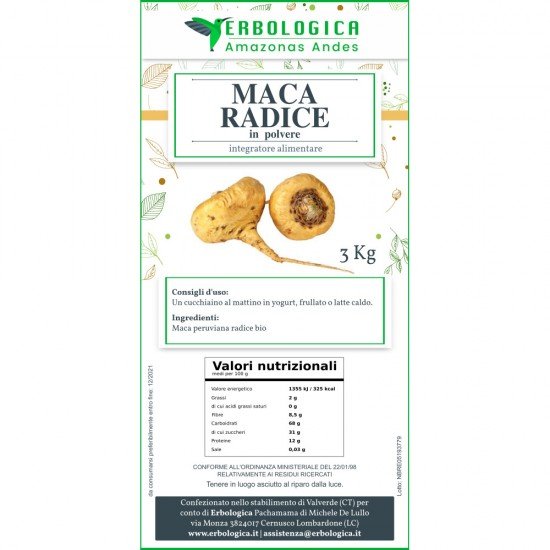 Maca peruviana in polvere da 3kg Maca peruviana in polvere da 3kg
