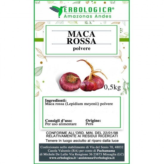 Maca rossa in polvere Maca rossa in polvere