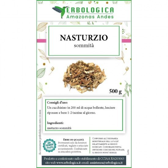 Nasturzio sommità tisana 500 grammi Nasturzio sommità tisana 500 grammi