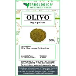 Olivo foglie in polvere