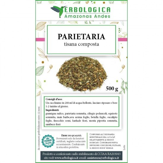 Parietary herbal tea made up of 500 grams