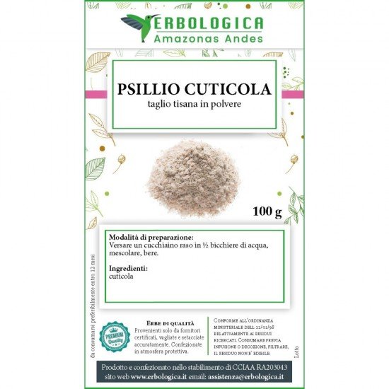 Psillio cuticola in polvere 100 grammi Psillio cuticola in polvere 100 grammi