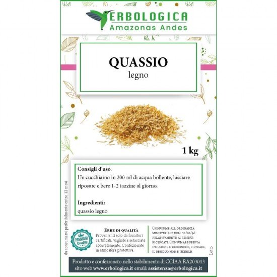 Quassio legno taglio tisana 1 kg Quassio legno taglio tisana 1 kg