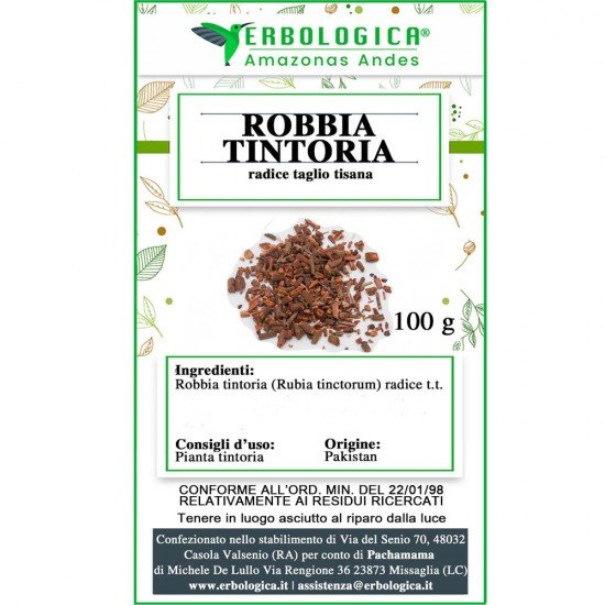 Robbia radice tintoria taglio tisana Robbia radice tintoria taglio tisana