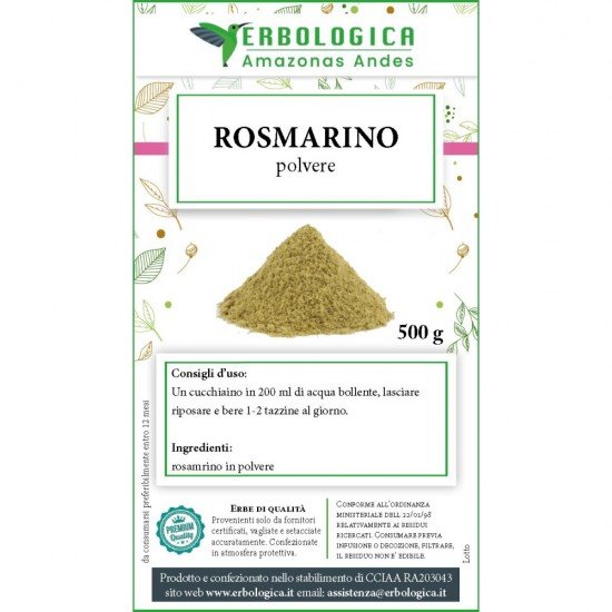 Rosmarino in polvere spezia 500 grammi Rosmarino in polvere spezia 500 grammi