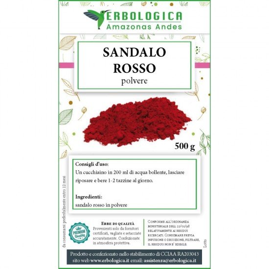 Red sandal in powder 500 grams