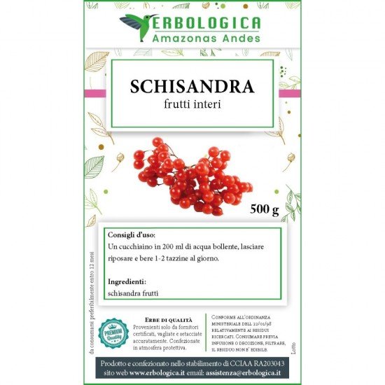 Schisandra frutti interi tisana 500 grammi Schisandra frutti interi tisana 500 grammi