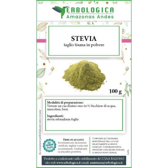 Stevia in polvere 100 grammi Stevia in polvere 100 grammi