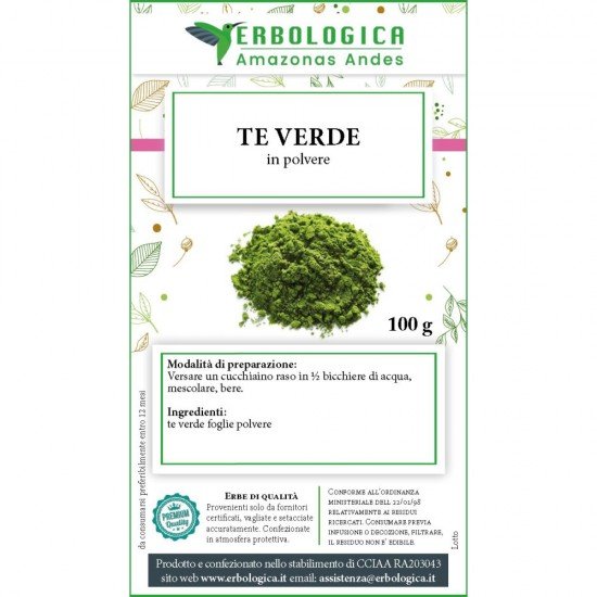 Tè verde in polvere 100 grammi Tè verde in polvere 100 grammi