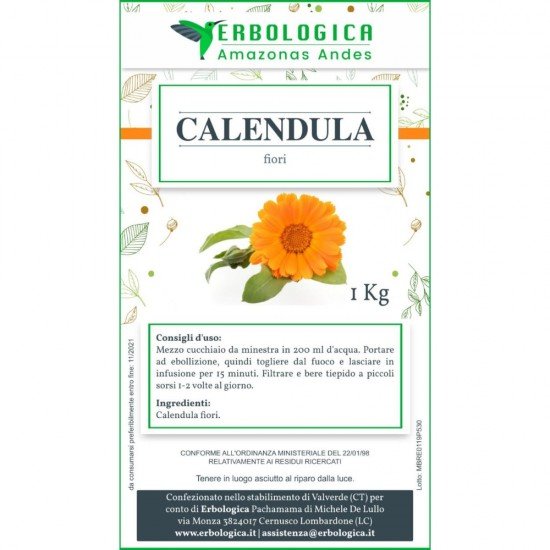 Calendula herbal tea formed by 1 kg