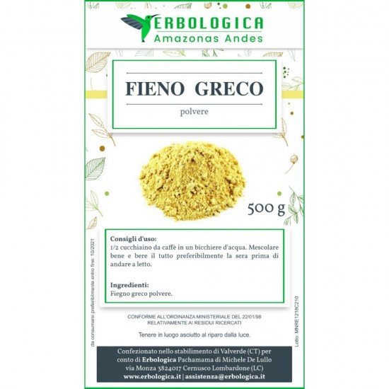 Fieno greco in polvere 500 grammi Fieno greco in polvere 500 grammi