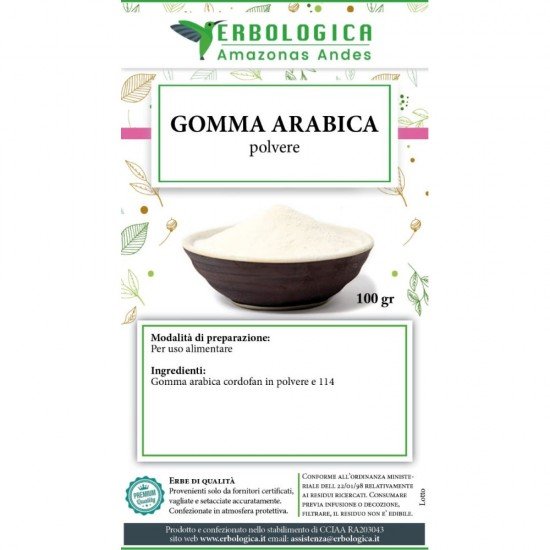 Gomma arabica kordofan in polvere 