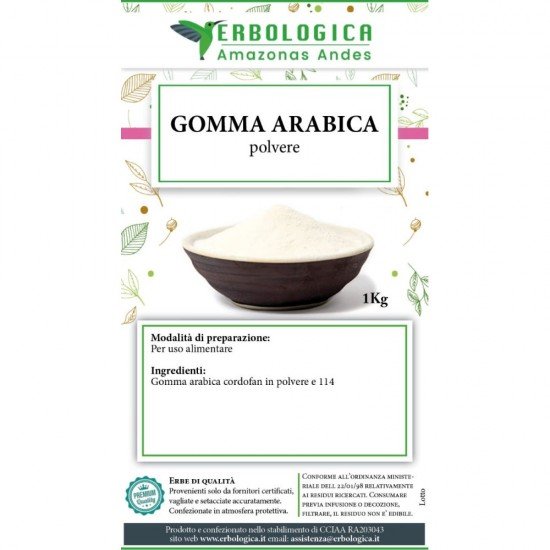 Gomma arabica in polvere 1 kg Gomma arabica in polvere 1 kg