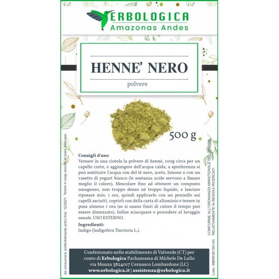 Black Henne 500 grams, 100% pure powder, without picramato.