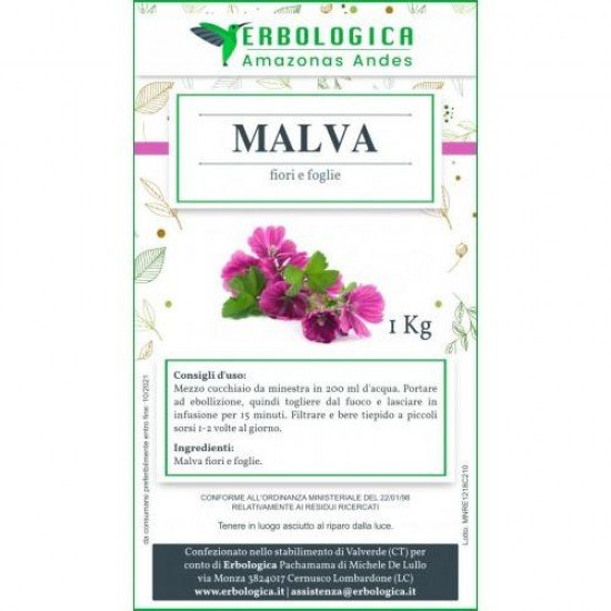 Malva fiori e foglie da 1kg Malva fiori e foglie da 1kg