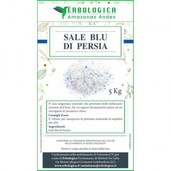 Sale blu, sacco da 5 kg, sale raro per gourmet