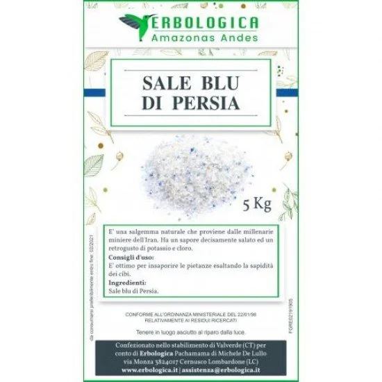 Sale blu, sacco da 5 kg, sale raro per gourmet Sale blu, sacco da 5 kg, sale raro per gourmet