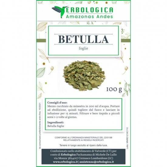 Tisana alla betulla 500 grammi Tisana alla betulla 500 grammi