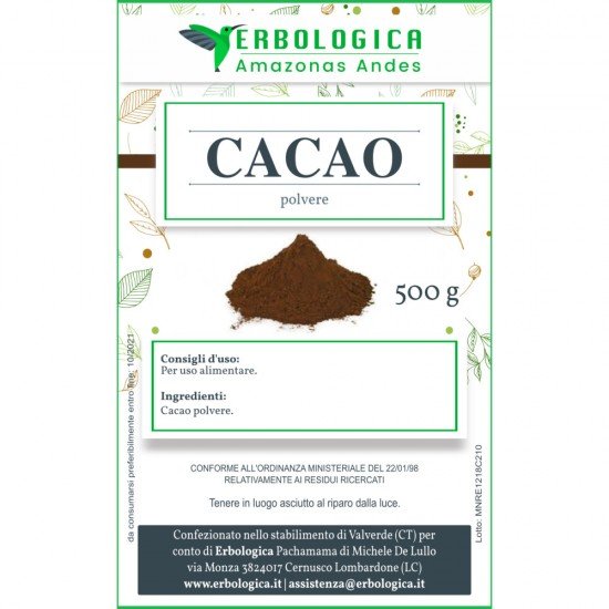 Cacao in polvere confezione da 500 grammi Cacao in polvere confezione da 500 grammi