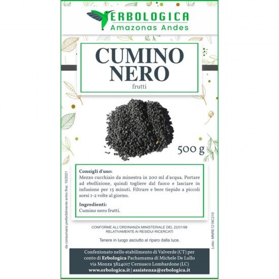 Cumino nero semi 500 grammi Cumino nero semi 500 grammi