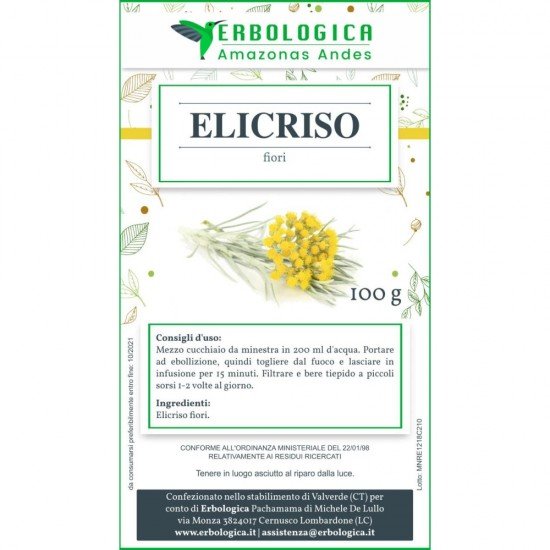 Elicriso fiori taglio tisana 500 grammi Elicriso fiori taglio tisana 500 grammi