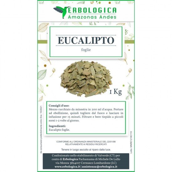 Eucalipto foglie tisana formato da 1 kg Eucalipto foglie tisana formato da 1 kg