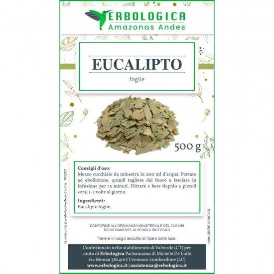 Eucalipto foglie tisana 500 grammi