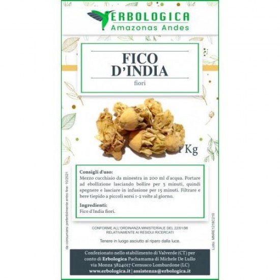 Fico d'india fiori interi taglio tisana 1 kg Fico d'india fiori interi taglio tisana 1 kg