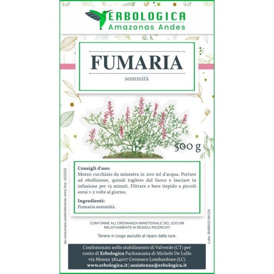 Fumaria pianta tisana 500 grammi Fumaria pianta tisana 500 grammi