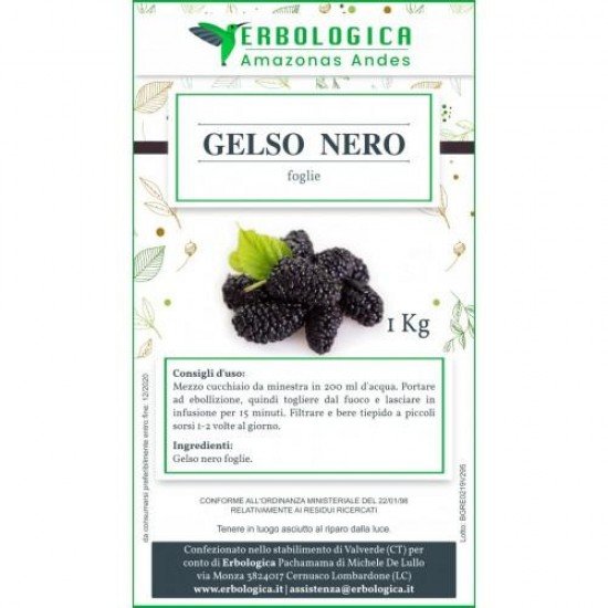 Gelso nero foglie taglio tisana 1 kg Gelso nero foglie taglio tisana 1 kg