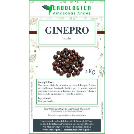 Ginepro bacche taglio tisana formato 1 kg Ginepro bacche taglio tisana formato 1 kg