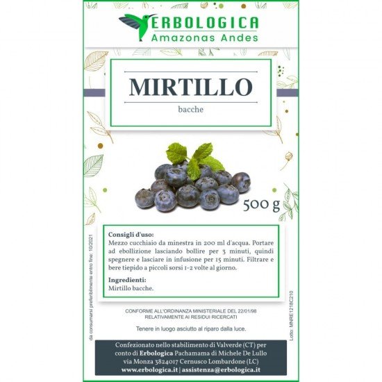 Mirtillo bacche taglio tisana Mirtillo bacche taglio tisana