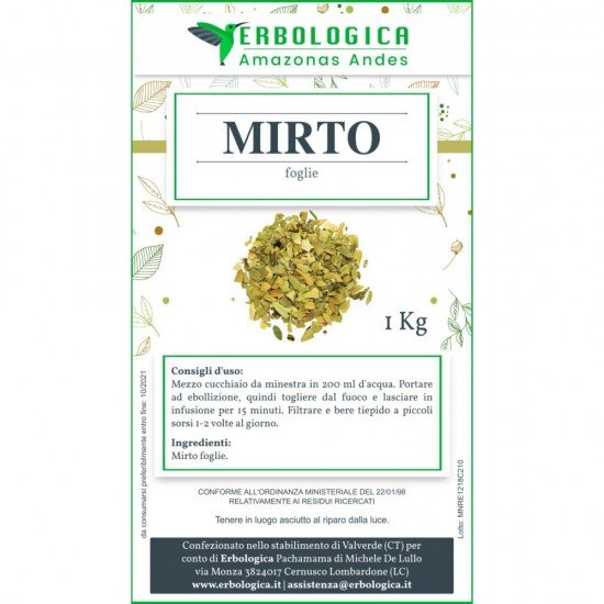 Mirto foglie taglio tisana 500 grammi Mirto foglie taglio tisana 500 grammi