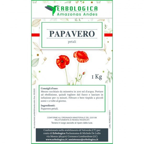 Papavero petali taglio tisana 1 kg Papavero petali taglio tisana 1 kg