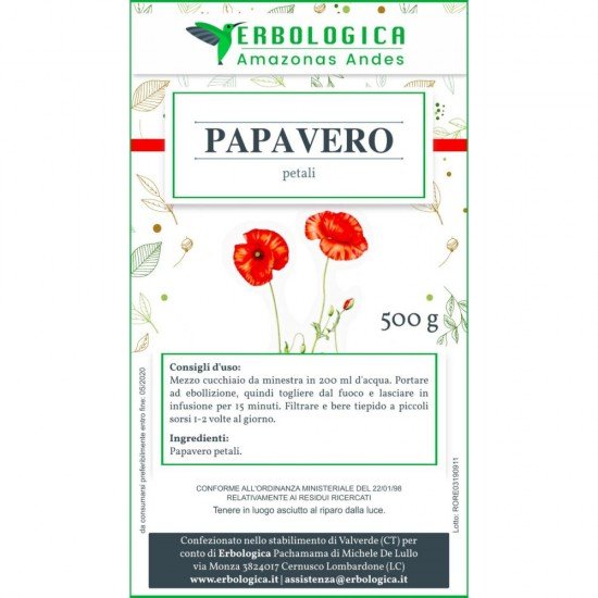 Poppy petals cut herbal tea Poppy petals cut herbal tea