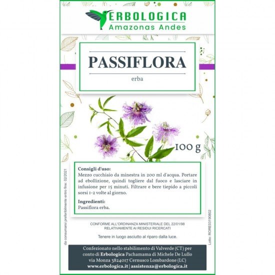 Passiflora foglie tisana 500 grammi