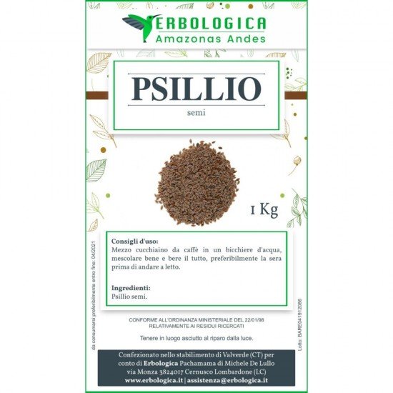 Psillio semi puri 500 grammi Psillio semi puri 500 grammi