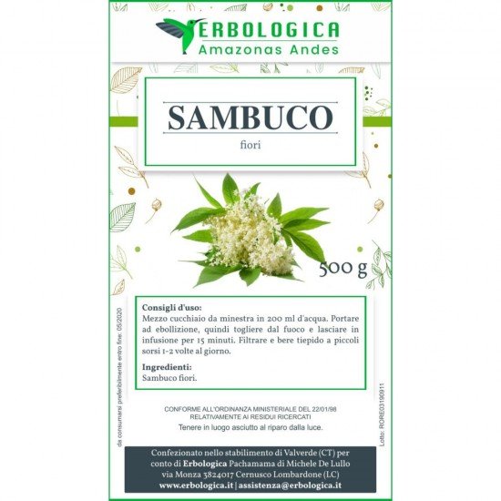 Elderflower cut herbal tea 500 grams Elderflower cut herbal tea 500 grams