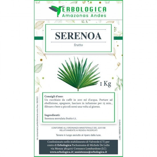 Serenoa frutti taglio tisana 1 kg