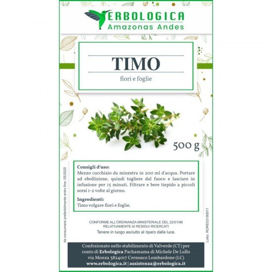 Timo volgare foglie e fiori tisana Timo volgare foglie e fiori tisana