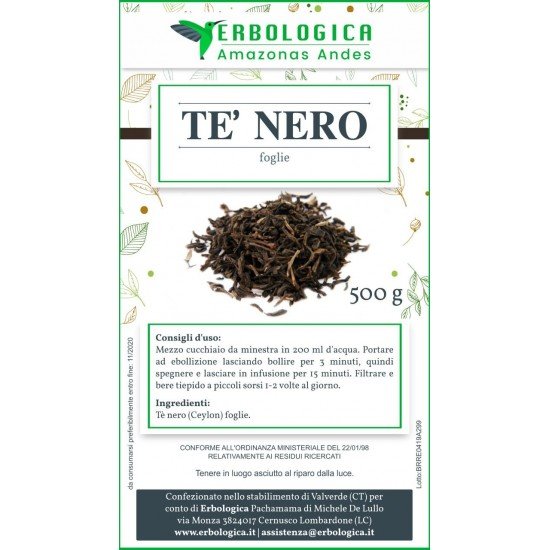 Tè nero ceylon foglie 