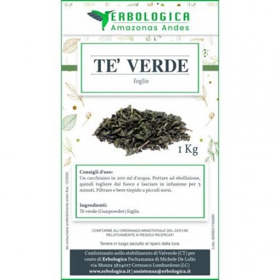 Tè verde Gunpowder confezione da 1 kg