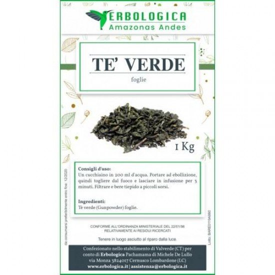 Tè verde Gunpowder confezione da 1 kg Tè verde Gunpowder confezione da 1 kg