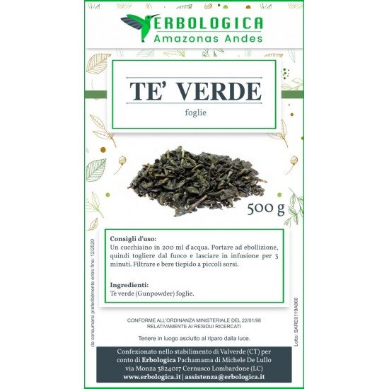 Tè verde Gunpowder Tè verde Gunpowder