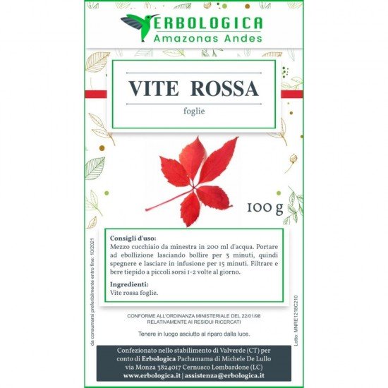 Vite rossa tisana 100 grammi